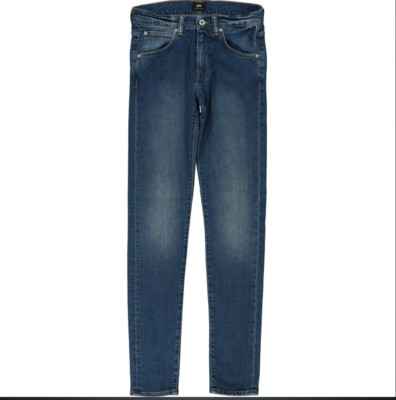 Edwin Herren ED85 Blau Slim Tapered Drop Crotch Baltic Wash Stretch Jeanshose 