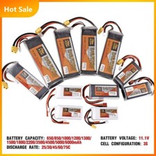 3S 11.1V 650-6000mAh 25C-75C RC Lipo Battery w/ XT30 XT60 T Plug JST for RC Car