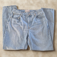 Everlane The Cheeky Jean Cotton Light Blue Straight Denim Womens Sz29 Button Fly