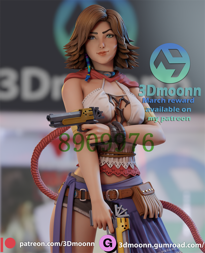 Fina Fantasy Yuna 3D Printing Unpainted Figure Model GK Blank Kit New In Stock - 第 3/6 張圖片