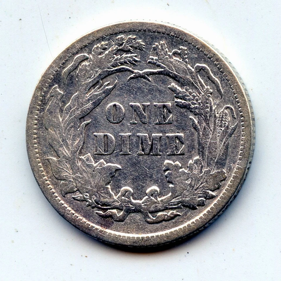 1890-p SEATED LIBERTY DIME - SCARCE !! - Image 2 of 2