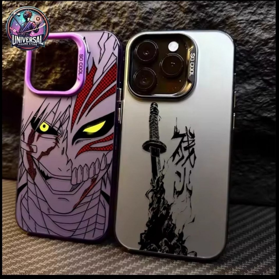 Cover Iphone 11-17 Pro Max Bleach Ichigo Hollow Custodia Manga Anime