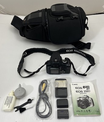 Canon EOS Digital Rebel XT 8.0 MP Digital SLR Camera DS126071 BODY W/Case & Bat.