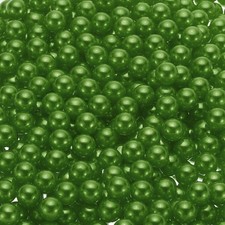 500Pcs Faux Pearl for Crafting 10mm No Hole ABS Round Pearls Beads Deep Green