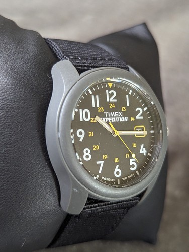 Reloj de cuarzo Timex Expedition T42571 para hombre 40 mm gris resina Indiglo - Imagen 8 de 14