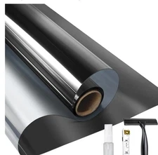Kespen One Way Window Film Black-Silver 17.5 Inches X 6.5 Feet