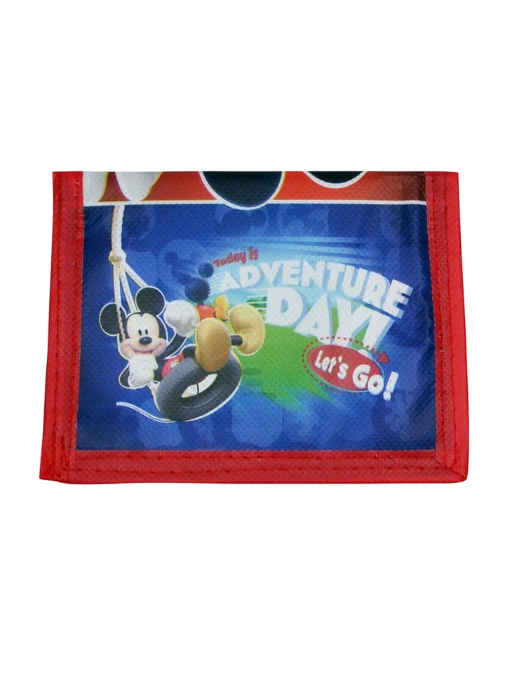 Boys Mickey Mouse Clubhouse Bi-Fold Wallet Red Blue - Image 2 of 4