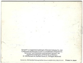 MANUAL ONLY Castlevania III / 3: Dracula's Curse (Nintendo NES 1990) Authentic