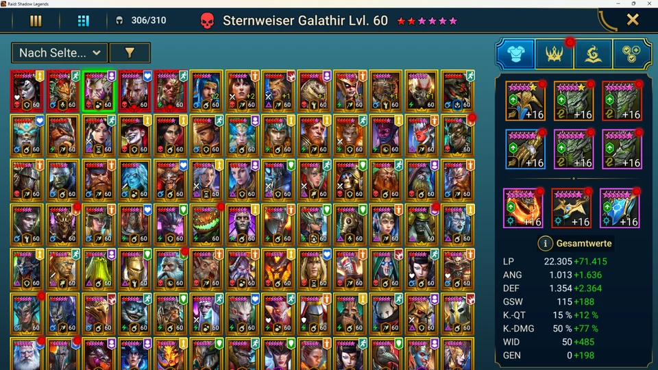 Raid Shadow Legends, Legis 228 und 5 Mythische, Lazarius +Galathir