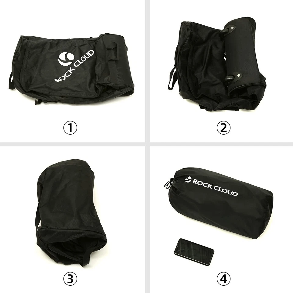 Bolsa de Lona Plegable con Ruedas Ensanchadas 85L Bolsa de Lona Rodante Packab... Foto 4 de 4