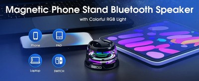 Magnetic Portable Bluetooth Speaker G200   Mini Sound, BT5.3, Phone Holder