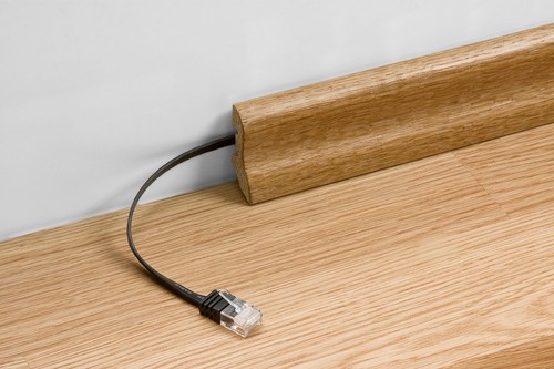 CAT 5e Netzwerkkabel Flachkabel; CAT FLAT 5-0050 U/UTP WEISS 0.50m PL - Photo 3/3