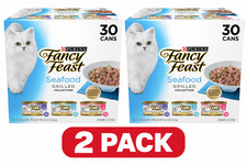  2 Pack Purina Fancy Feast Grilled Food, Wet Cat Food, Seafood, 3 oz Cans