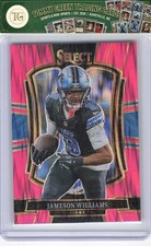 2025 Panini Select #171 Jameson Williams Pink Prizm Shock