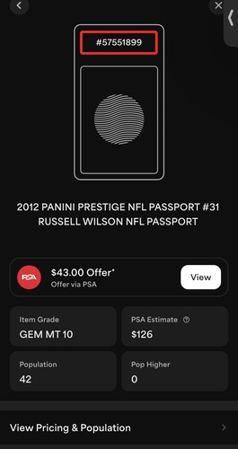Russell Wilson 2012 Panini Prestige NFL Passport ROOKIE CARD RC PSA 10๐ Pop 42 - Picture 3 of 3