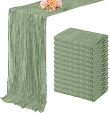 12 Pack Sage Green Cheesecloth Table Runner 1...