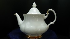 Royal Albert Val D'Or Large white and gilt teapot