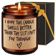 Fairy's Gift Candle I'm Sorry I Love You Gifts for 9 ounce, Brown - Lavender