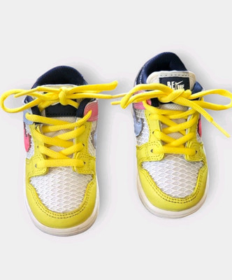 Nike Kids SB Dunk  Be True  Sneakers 7c Pink Yellow Low Top