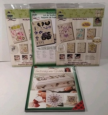 One Stroke Techniques Guide by Donna Dewberry w/ (3) Worksheet Packs