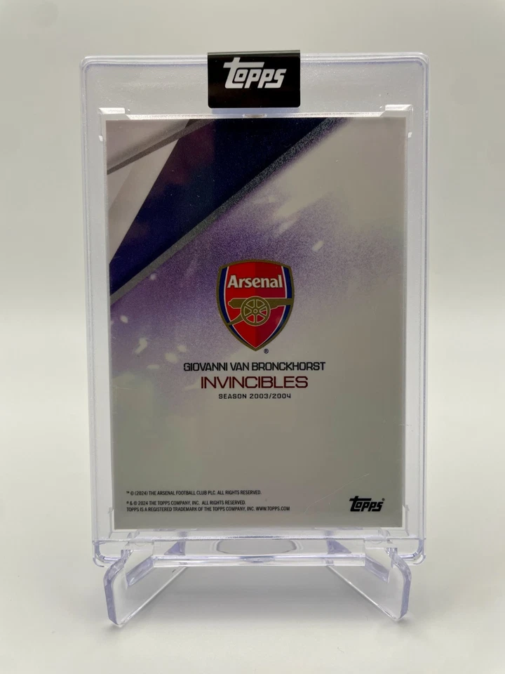 2023-24 Topps Invincibles Giovanni van Bronckhorst Auto Purple /75 Arsenal - Image 2 of 2