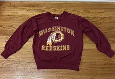 Vintage Logo 7 Washington Redskins NFL Sweatshirt Youth Small Torn Sleeve
