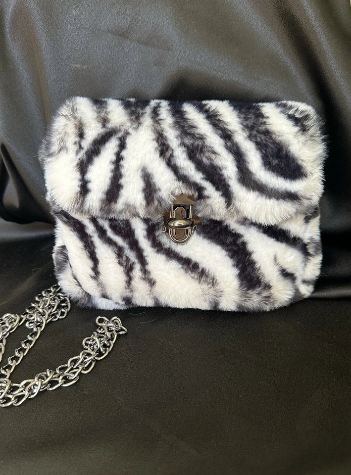 Fury Zebra Print Cross Body Small Bag/lightweight/