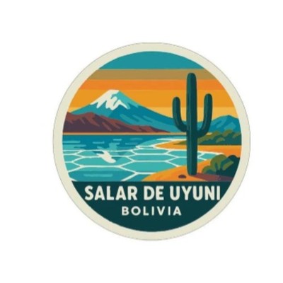 Salar de Uyuni Bolivia Iron On Heat Transfer Vinyl HTV Die-Cut Symbolic Landmark
