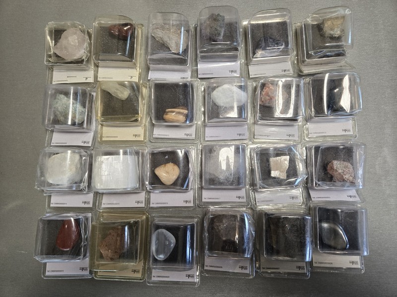 24 Minerals and Gems from Vintage Del Prado Collection Amethyst/Pyrite/Etc.