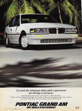 Vintage 1985 Pontiac Grand Am Se White Coupe Palm Trees Car Color Print Ad Vintage 1985 Pontiac Grand Am Se White Coupe Palm Trees Car Color Print Ad