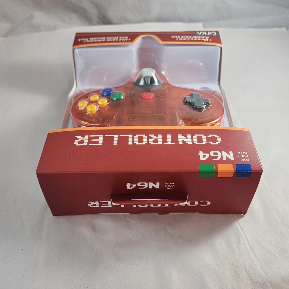 CIRKA  Fire Orange Controller Gamepad  for N64 Nintendo 64  - Image 2 of 4