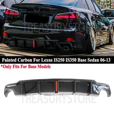 For Lexus IS250 IS350 2006-13Painted Carbon Fiber JDM Style Rear Bumper Diffuser