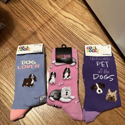 Hot Sox For women dogs, Shoe Sz 5-10, New, Original Packaging various patterns