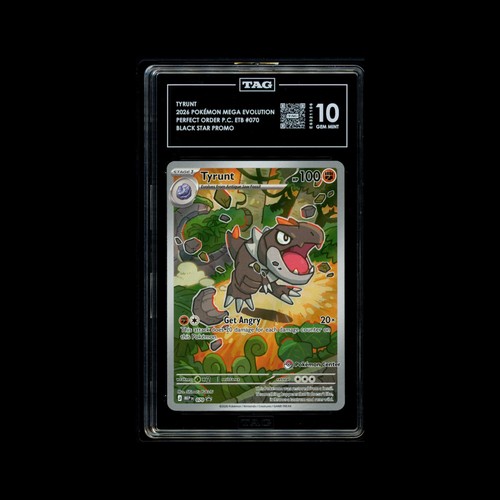 Pokemon Center ETB Tyrunt PC Stamp TAG 10 GEM MINT Perfect Order Black Star Prom