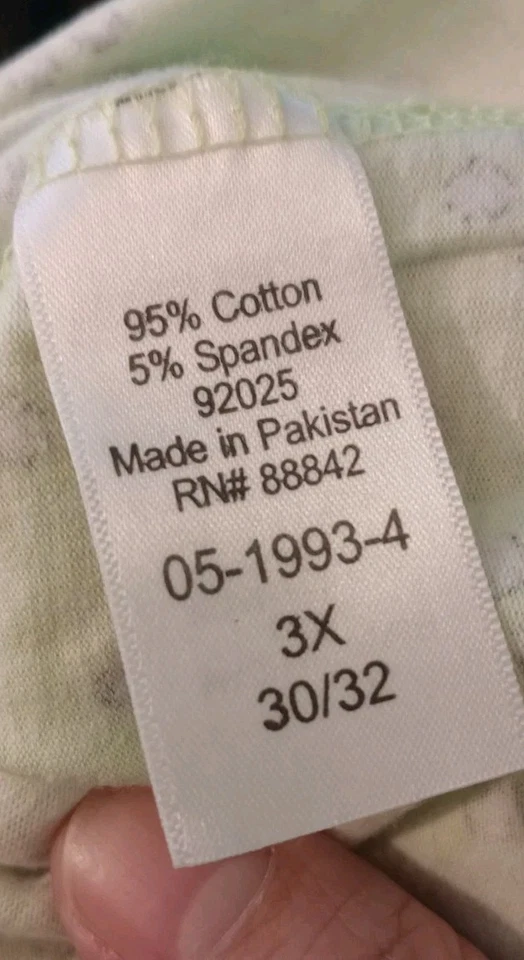 Woman Within Sleeveless V-Neck Stretch Cotton Empire Waist Yellow/Green 3X - Image 4 of 4