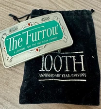 JOHN DEERE 100Th Anniversary Furrow Magazine Mint Belt Buckle In Original Pouch 