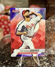 2025 Bowman’s Best CRISTOPHER SANCHEZ #/250 PURPLE LAZER REFRACTOR Phillies