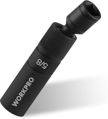 WORKPRO 5/8'' Swivel Magnetic Spark Plug Socket   12-Point, 1mm Thin Wall Socke