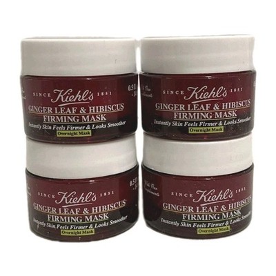 4-Pack Kiehl's Ginger Leaf & Hibiscus Firming Mask Travel Size 0.5oz/14ml Each