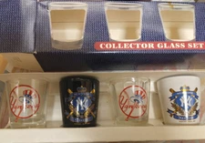 New York Yankees MLB Clear and Etched Design Shot Glass ( set of four)