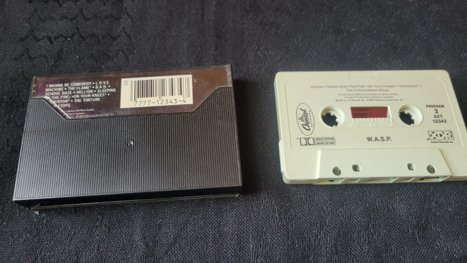 W.A.S.P. Self-Titled Cassette 1984 Original Release, Capitol Records - Image 3 of 3