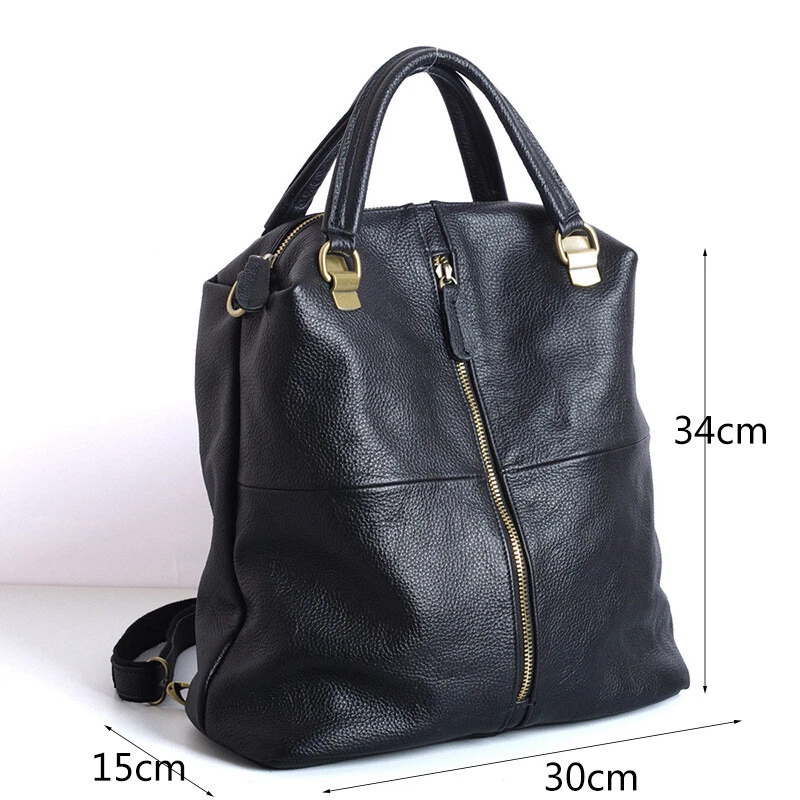 black leather designer backpack womens CLUCI Purse for Women Backpack Large Travel Fashion Convertible Ladies Work Bags With multiple compartments and a sleek Wolf womens leather backpack Leather