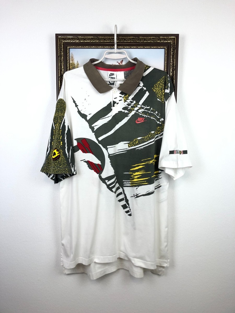 Vintage 90's Nike Challenge Court Andre Agassi Tennis Polo