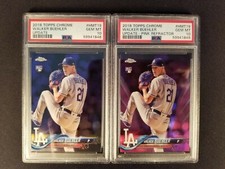 2018 TOPPS CHROME UPDATE WALKER BUEHLER RC PSA 10 X 2 CARD LOT PINK & BASE...