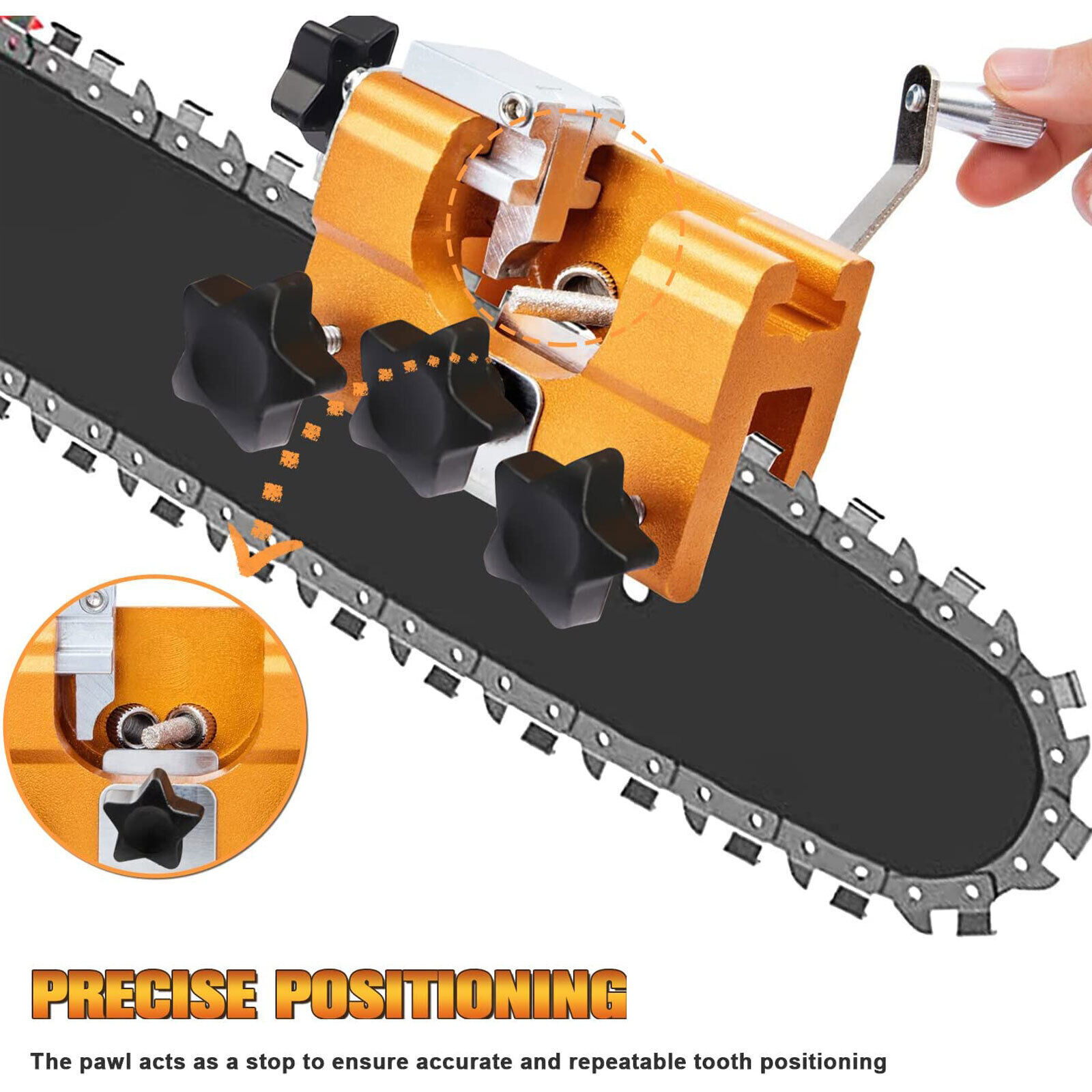 Chainsaw Chain Sharpening Jig Portable Hand Crank Timberline Sharpener
