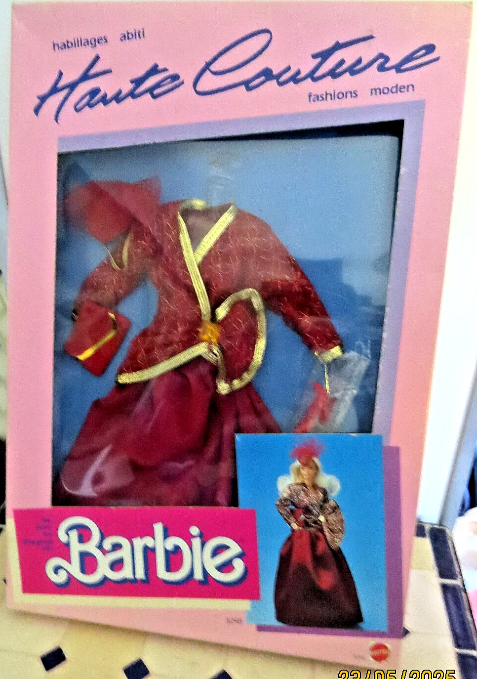 Vêtement Barbie vintage 1986 habit de collection rigide boîte neuve d'origine Mattel 3248