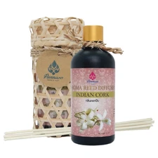 Pannasa Aroma Reed Diffuser Set 3.38 fl oz [Indian Cork] Lasts 60+ Days