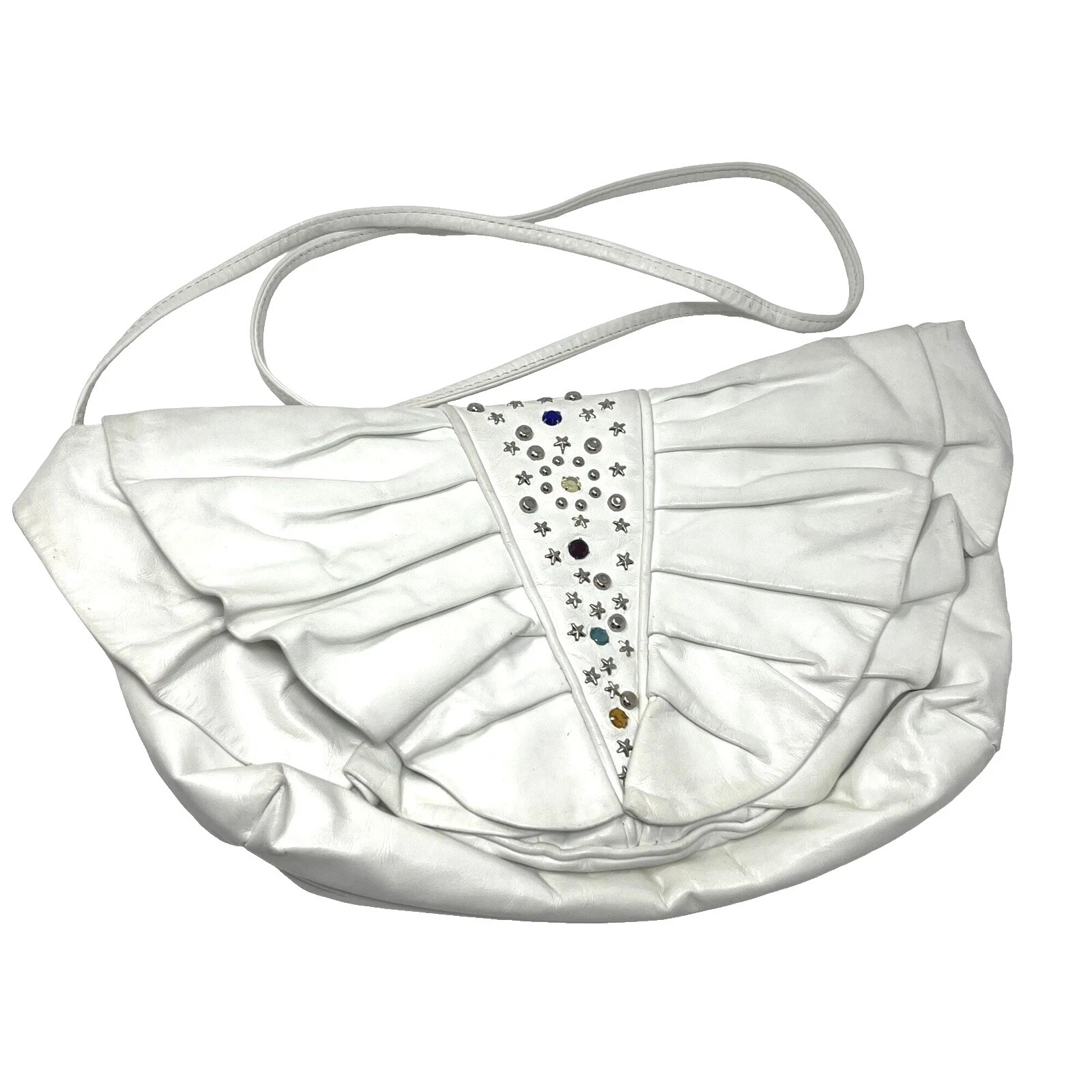 White Leather 1980s Vintage Bags, Handbags & Cases