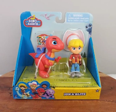 Dino-soar! Dino Ranch JON & BLITZ speedy raptor velociraptor kids toy gift set