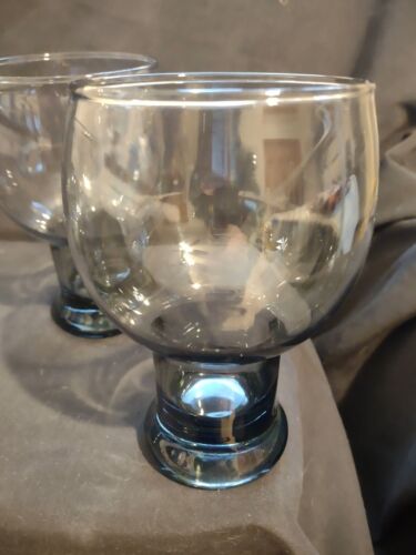 Set of 4 Vintage Federal 1960s Smoke Gray Glasses Goblets 5 ½” - Picture 2 of 5